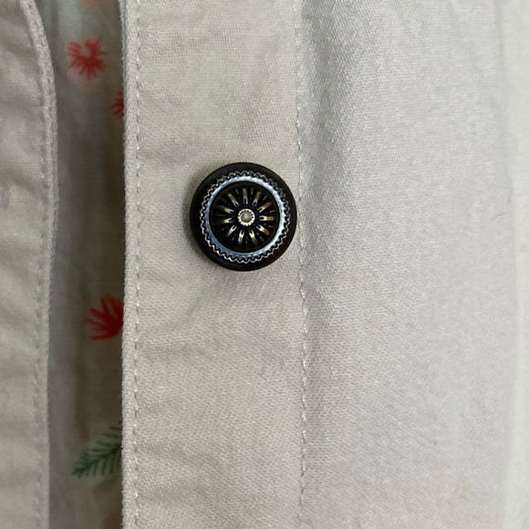 Denim & Co Jacket Medium Cream Embroidered Casual Coastal Cowgirl Rodeo Western - Picture 9 of 10